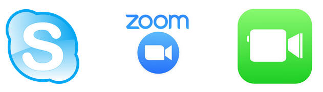 skype, zoom, facetime