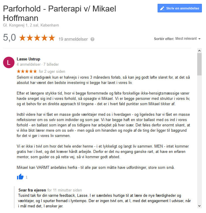 Feedback og udtalelser fra klienter