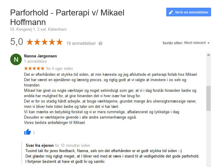 Feedback fra klienter