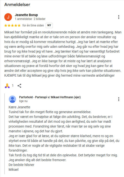 Google anmeldelse Jeanette